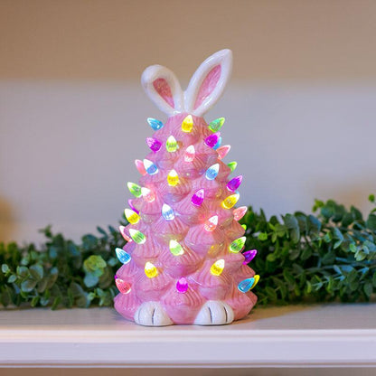 Sapin de Noël lapin rose