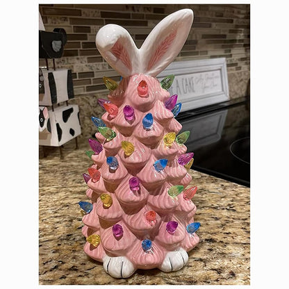 Sapin de Noël lapin rose