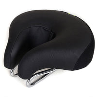 Selle de vélo sans bec pour VTT, rembourrage épais et doux (noir)
