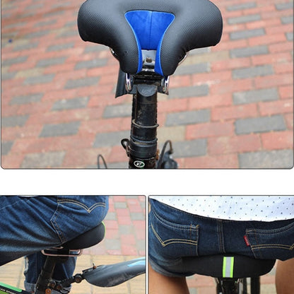 Selle de vélo sans bec pour VTT, rembourrage épais et doux (noir)