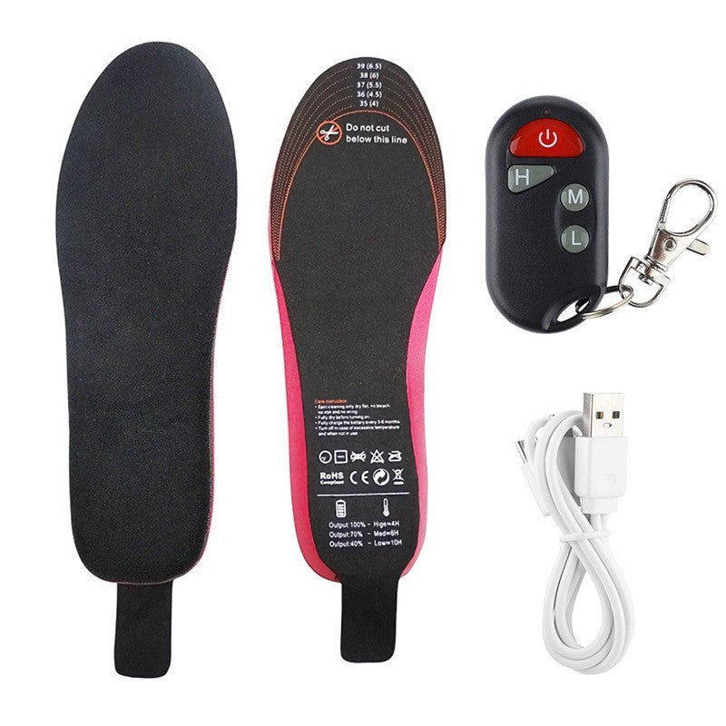 Semelles chauffantes mixtes avec chauffage sans fil rechargeable