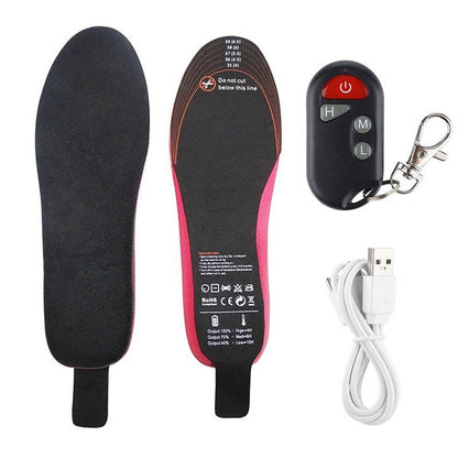 Semelles chauffantes mixtes avec chauffage sans fil rechargeable