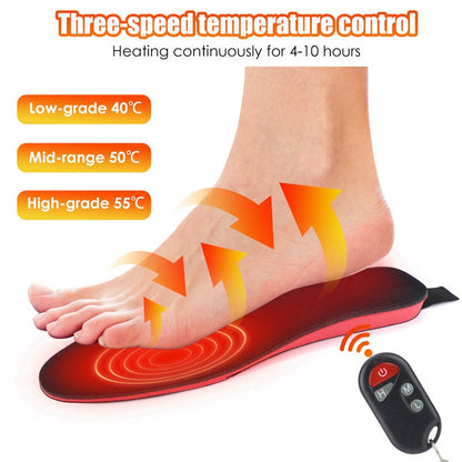 Semelles chauffantes mixtes avec chauffage sans fil rechargeable