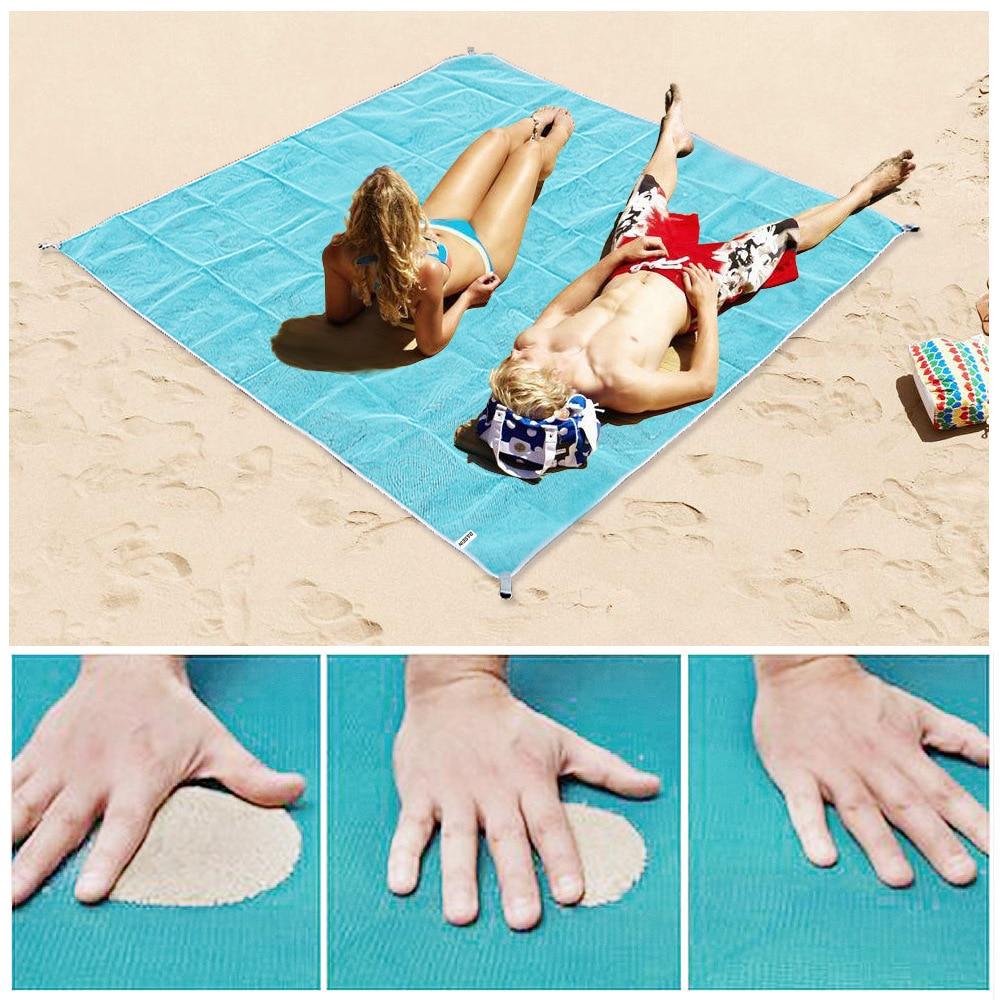 Serviette de plage anti-sable XXL | tapis de plage | 200 x 200