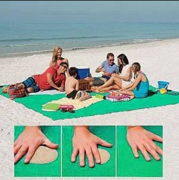 Serviette de plage anti-sable XXL | tapis de plage | 200 x 200
