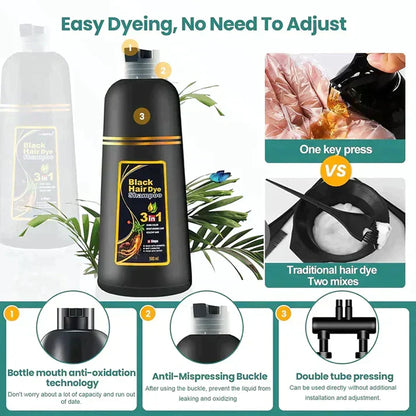 Shampooing colorant noir (ayurvédique sans effets secondaires)