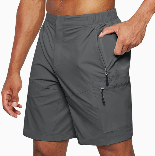 Short cargo homme à poches zippées