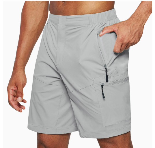 Short cargo homme à poches zippées