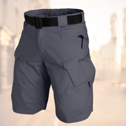 Short cargo pour homme avec ceinture, longueur au genou