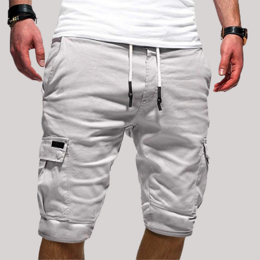 Short cargo pour homme longueur au genou à cordon de serrage