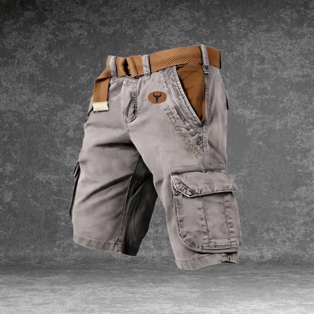 Short cargo pour homme robuste avec de nombreuses poches