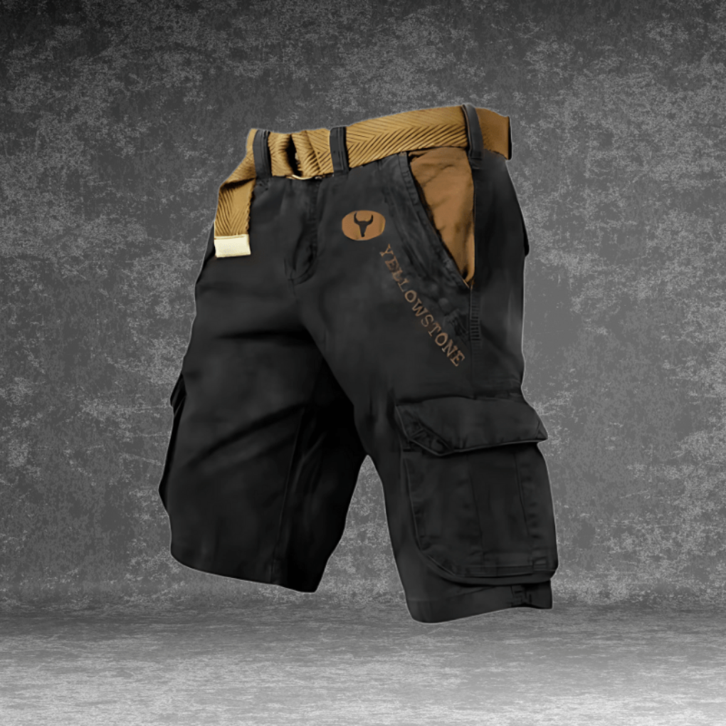 Short cargo pour homme robuste avec de nombreuses poches