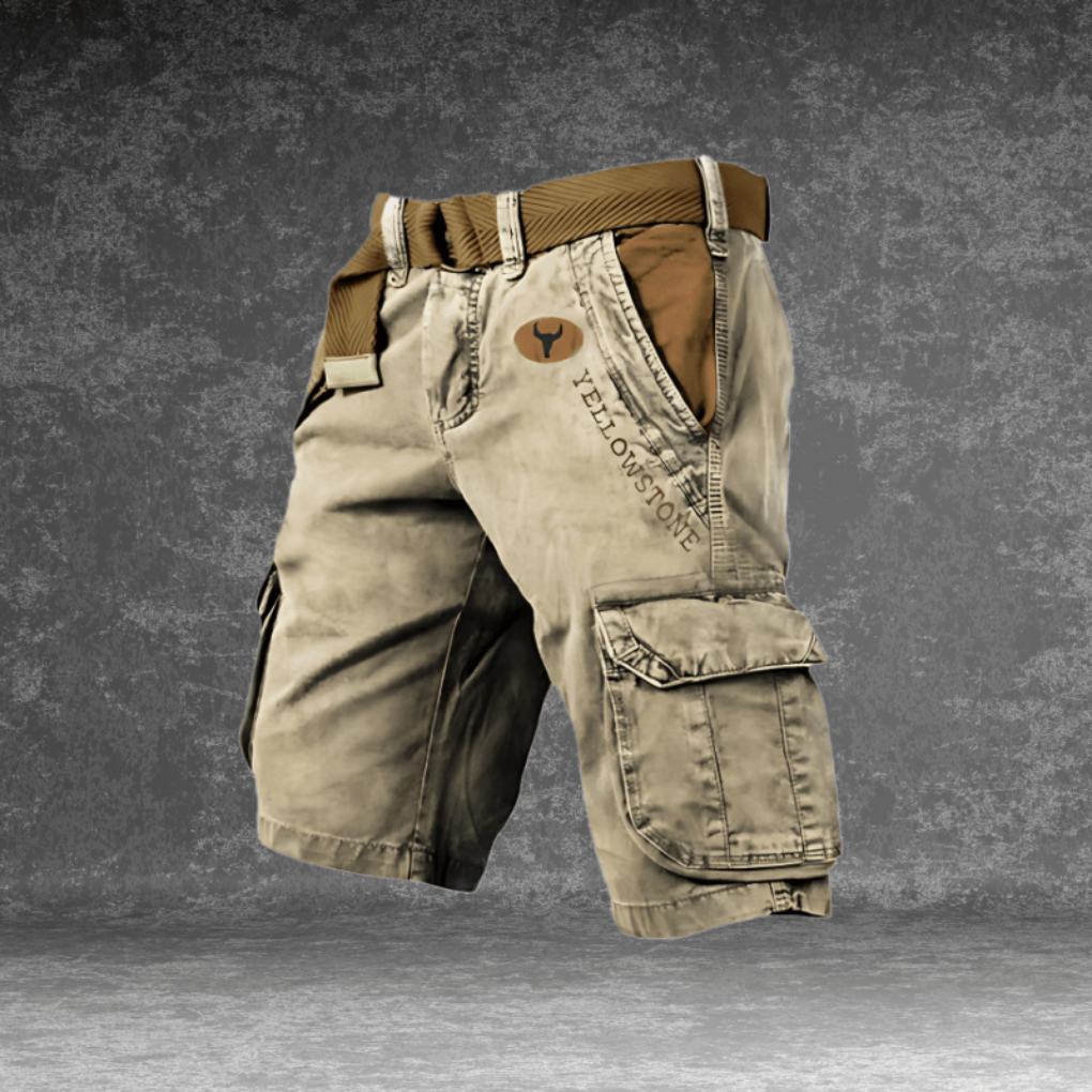 Short cargo pour homme robuste avec de nombreuses poches
