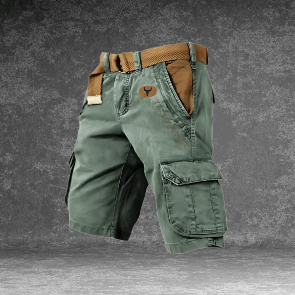 Short cargo pour homme robuste avec de nombreuses poches