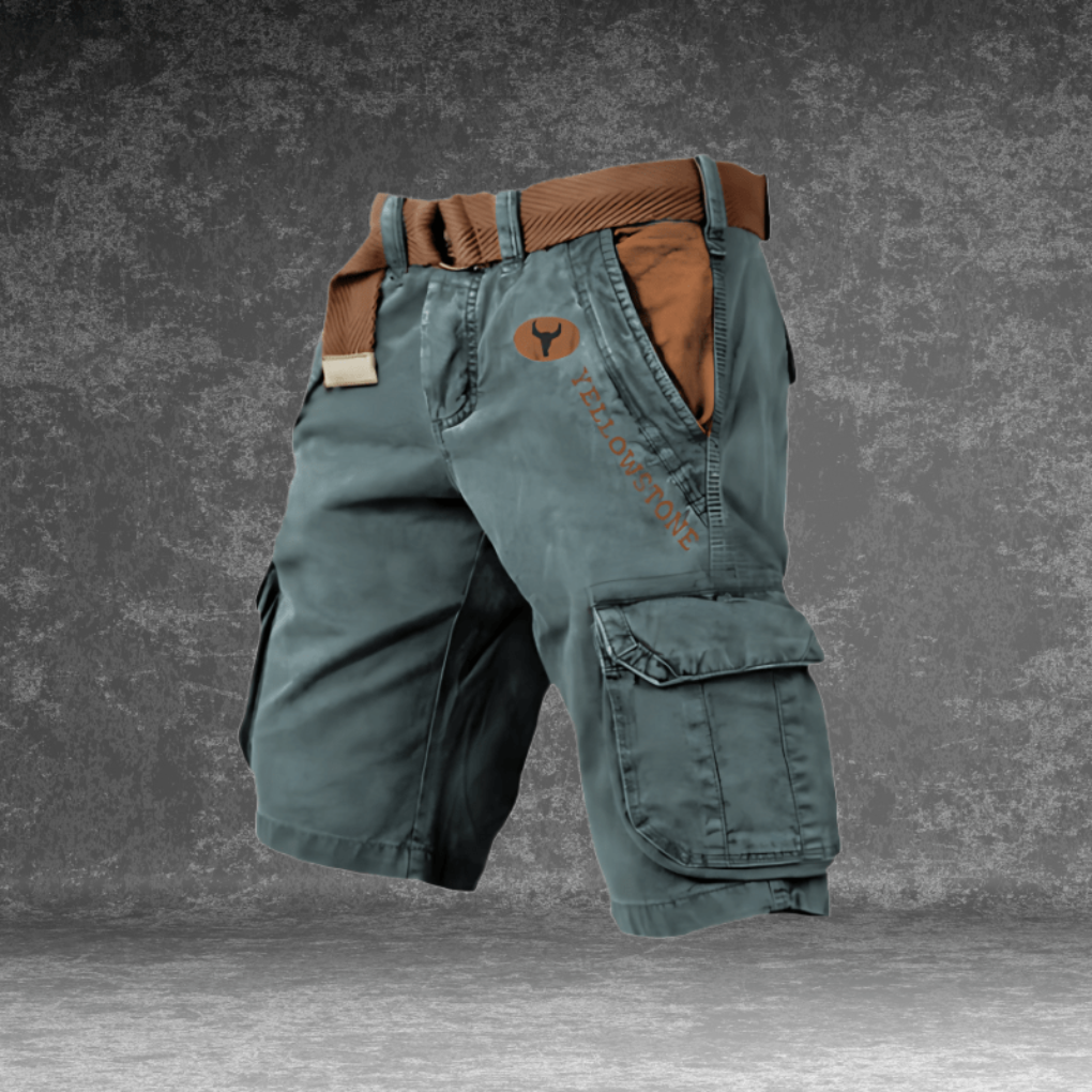 Short cargo pour homme robuste avec de nombreuses poches