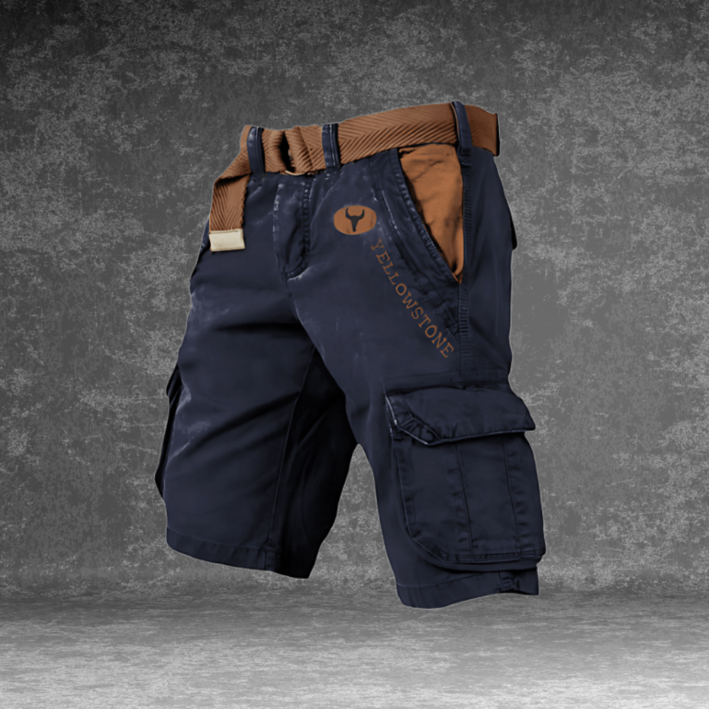 Short cargo pour homme robuste avec de nombreuses poches