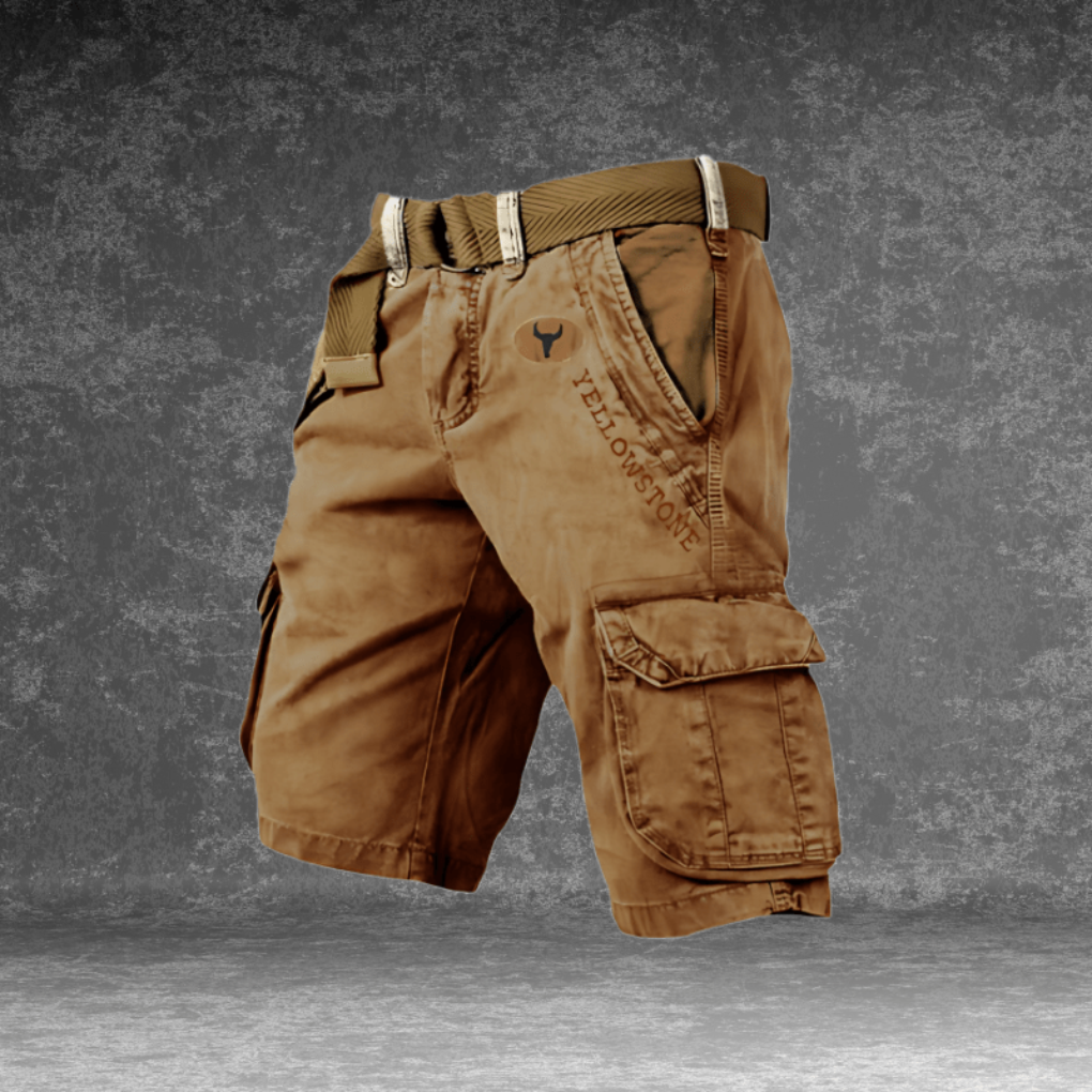 Short cargo pour homme robuste avec de nombreuses poches