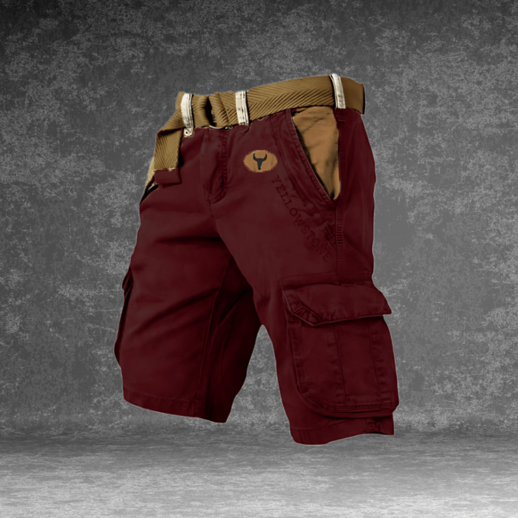 Short cargo pour homme robuste avec de nombreuses poches