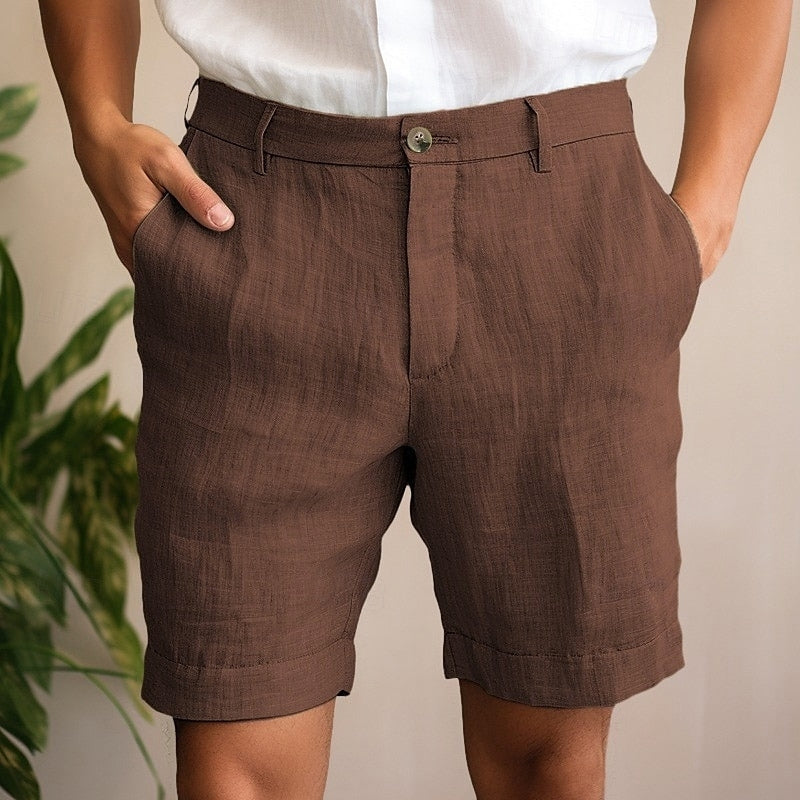 Short chino coupe tailleur pour homme