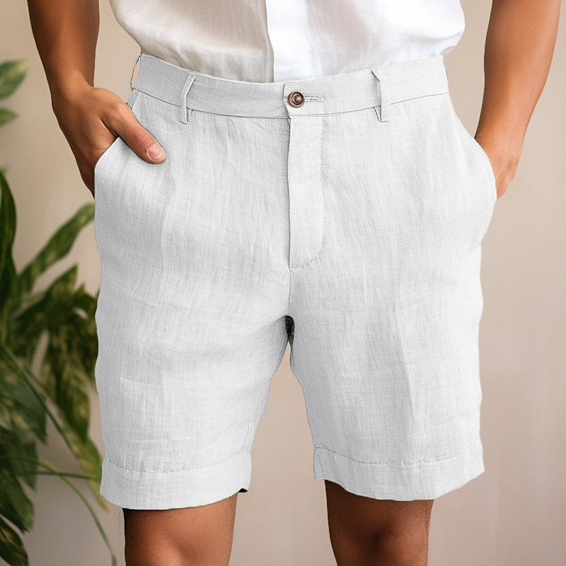 Short chino coupe tailleur pour homme