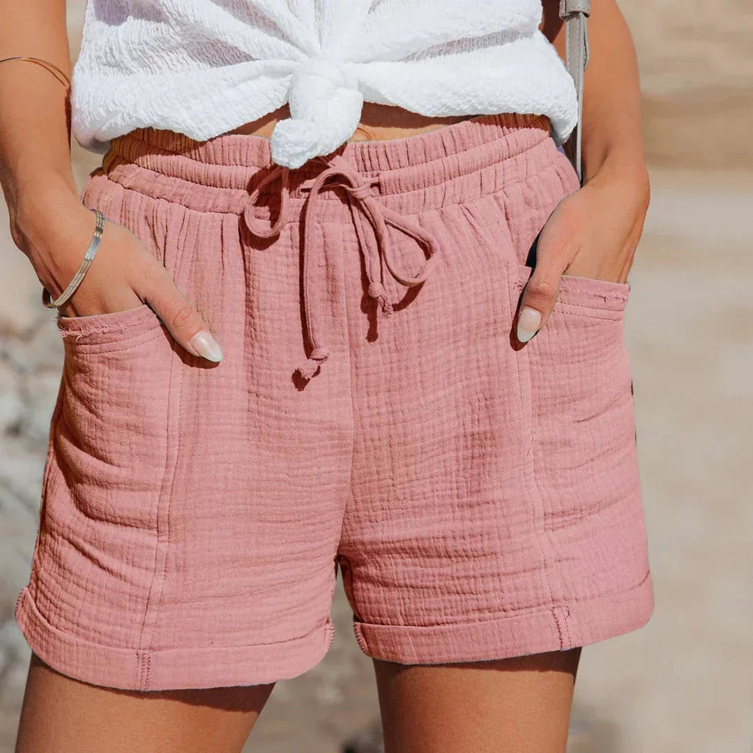 Short d’été léger à taille élastiquée pour femme
