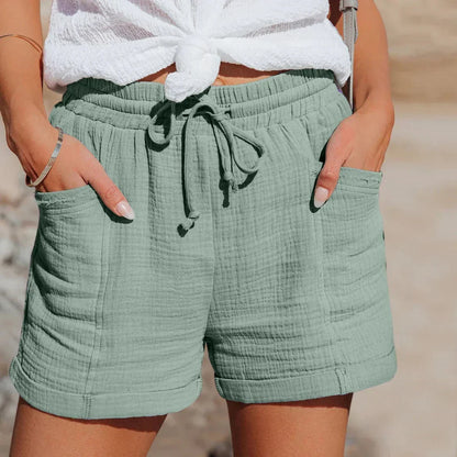 Short d’été léger à taille élastiquée pour femme