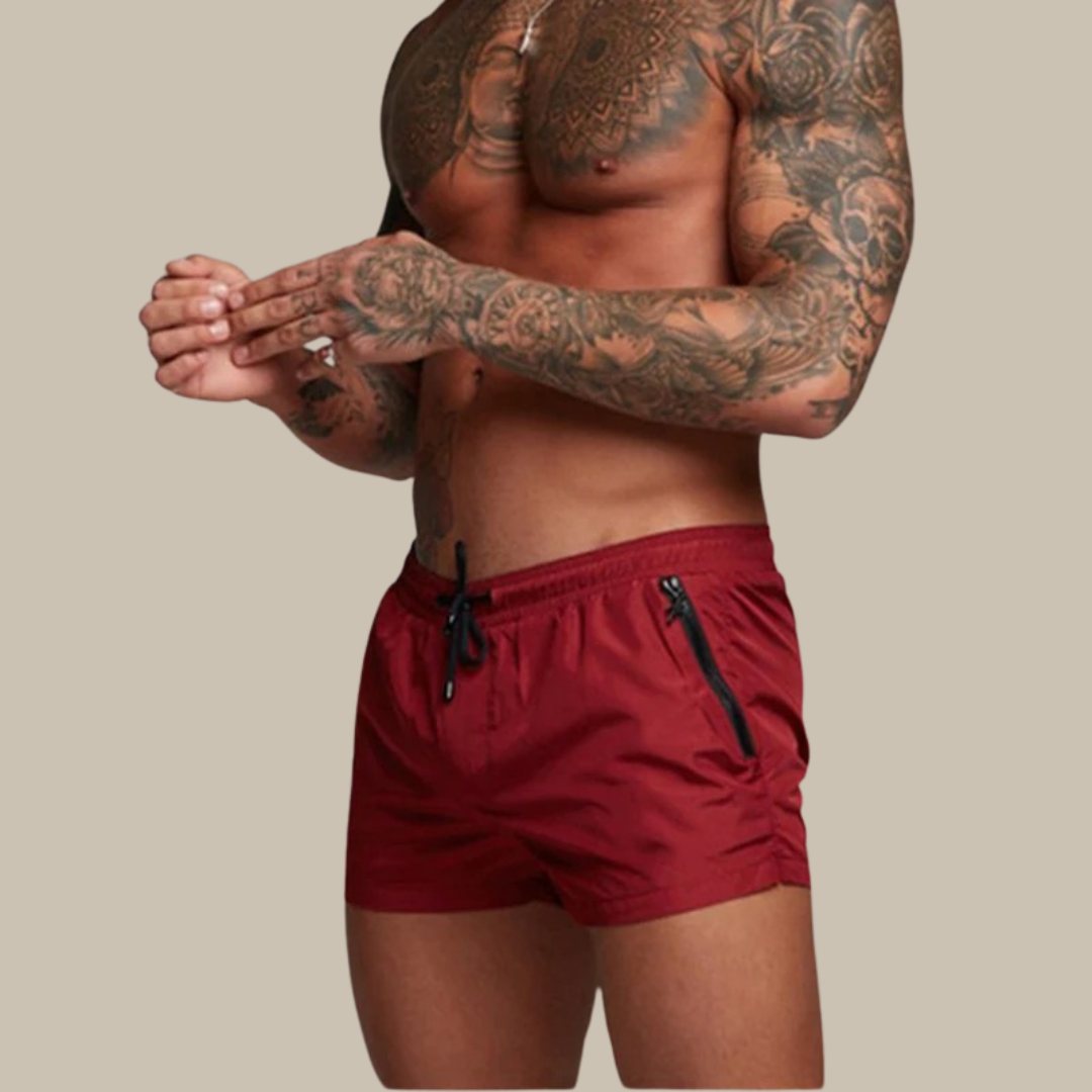 Short de bain pour homme avec poches zippées