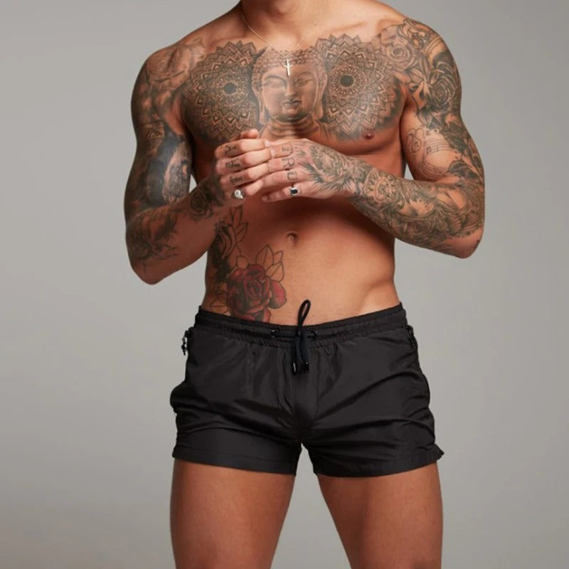 Short de bain pour homme avec poches zippées