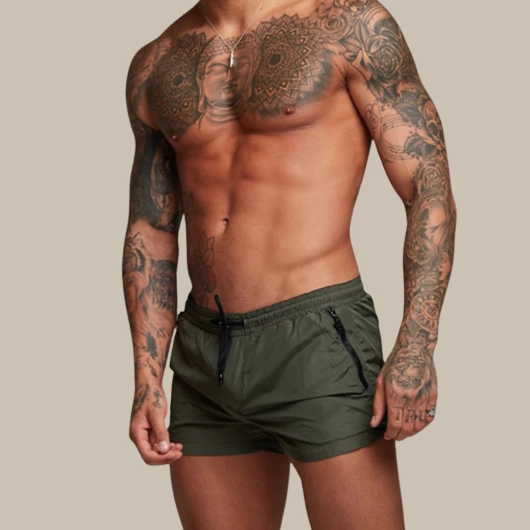 Short de bain pour homme avec poches zippées