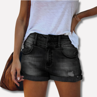 Shorts en jean déchirés pour femme