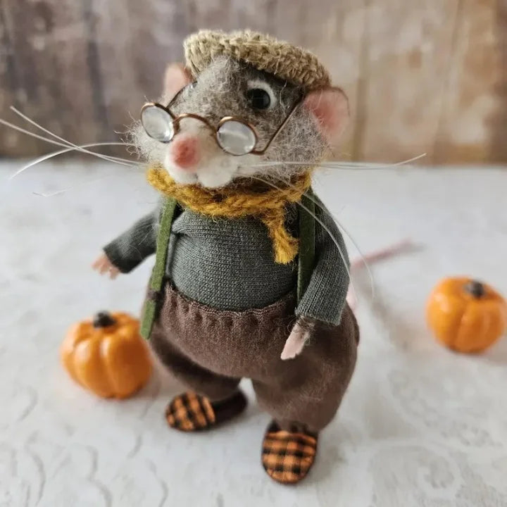 Souris feutrée à l'aiguille, faite main