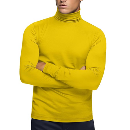 Sous-vêtement thermique doux à col roulé pour homme