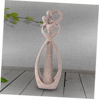 Statuette de l’étreinte éternelle - abstraite - amour intemporel