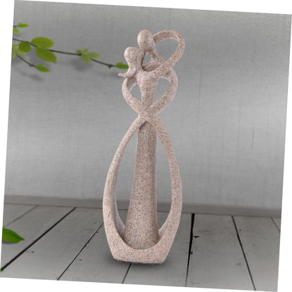 Statuette de l’étreinte éternelle - abstraite - amour intemporel