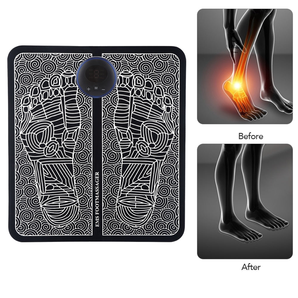 Stimulateur EMS pour les pieds avec acupression et 9 niveaux