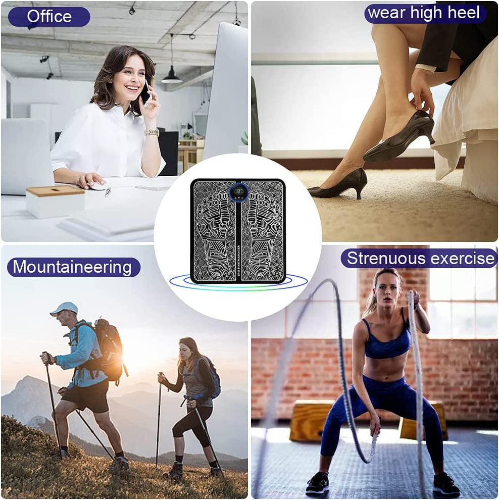 Stimulateur EMS pour les pieds avec acupression et 9 niveaux