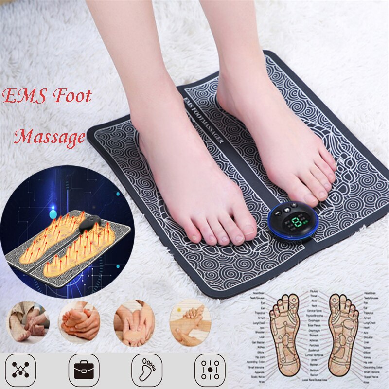 Stimulateur EMS pour les pieds avec acupression et 9 niveaux