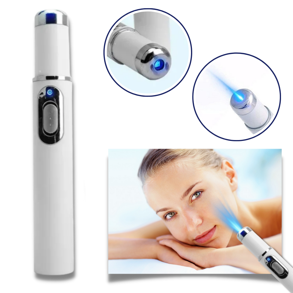 Stylo laser bleu pour un teint plus uniforme