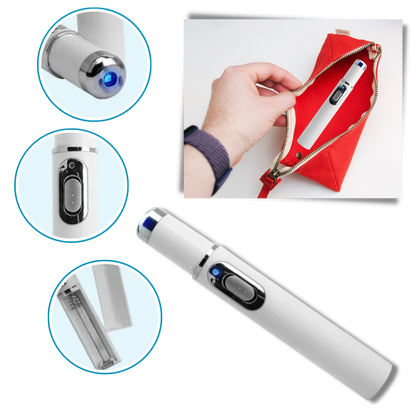 Stylo laser bleu pour un teint plus uniforme