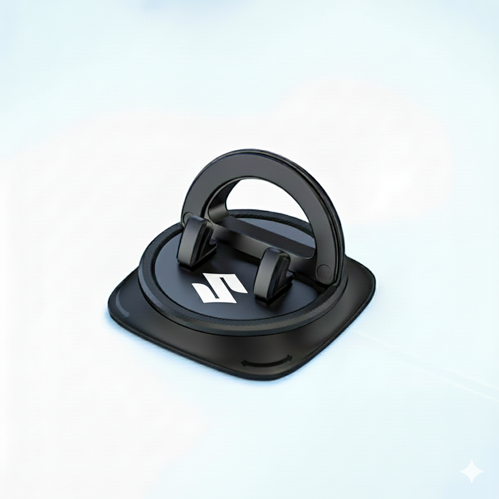 Support de téléphone antidérapant pour tableau de bord avec rotation à 360°
