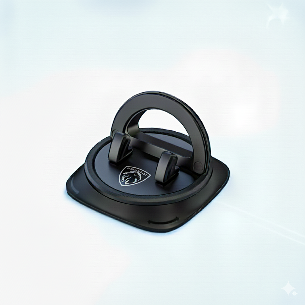 Support de téléphone antidérapant pour tableau de bord avec rotation à 360°