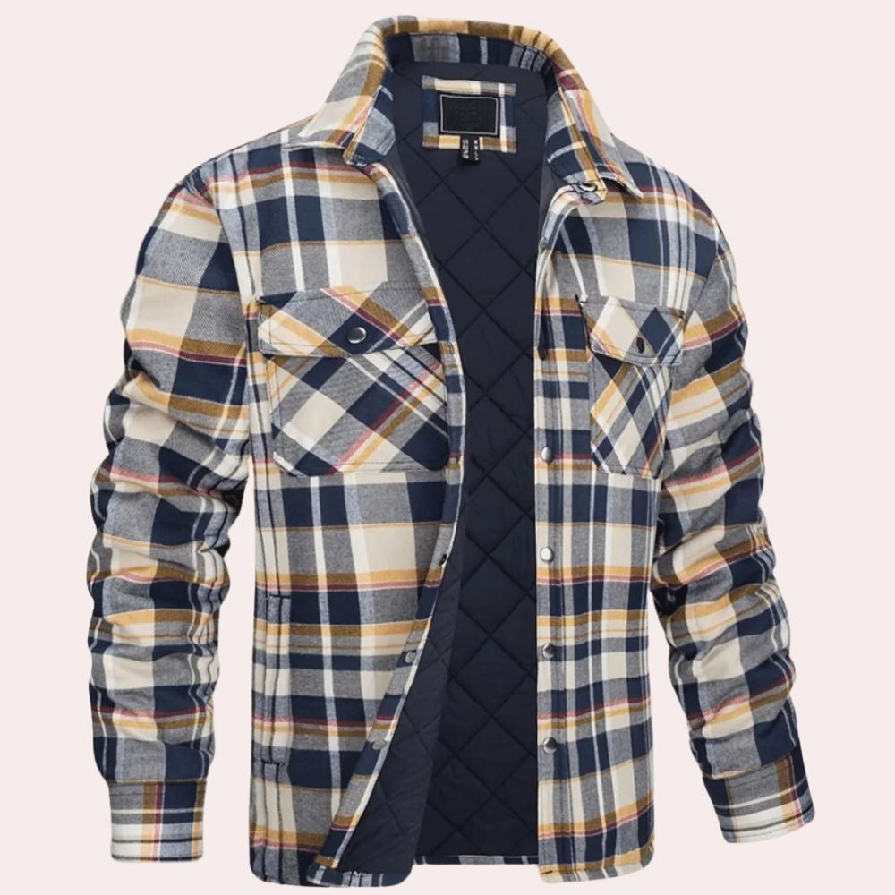 Surchemise homme à carreaux, boutonnée