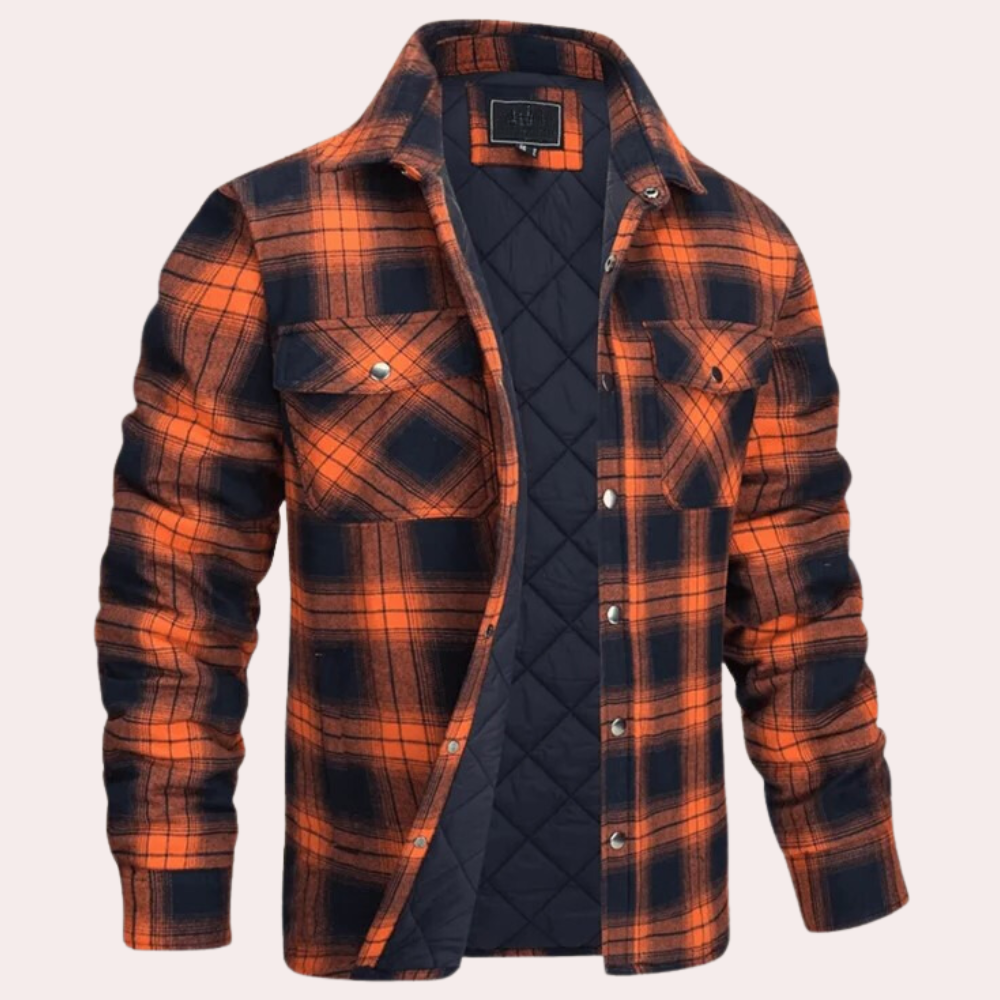 Surchemise homme à carreaux, boutonnée