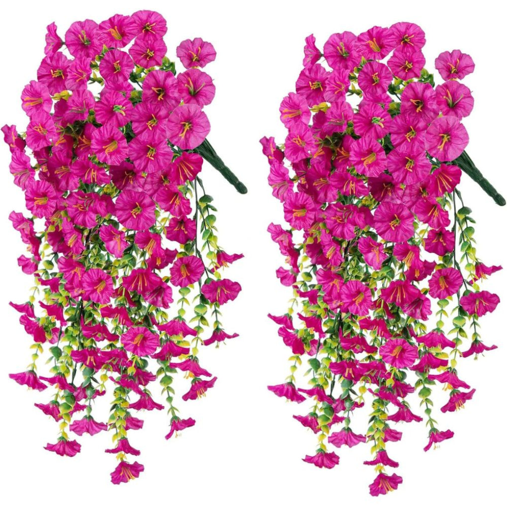 Suspension de fleurs d’ipomée artificielles