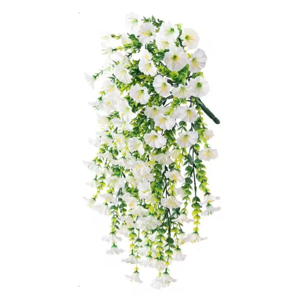 Suspension de fleurs d’ipomée artificielles