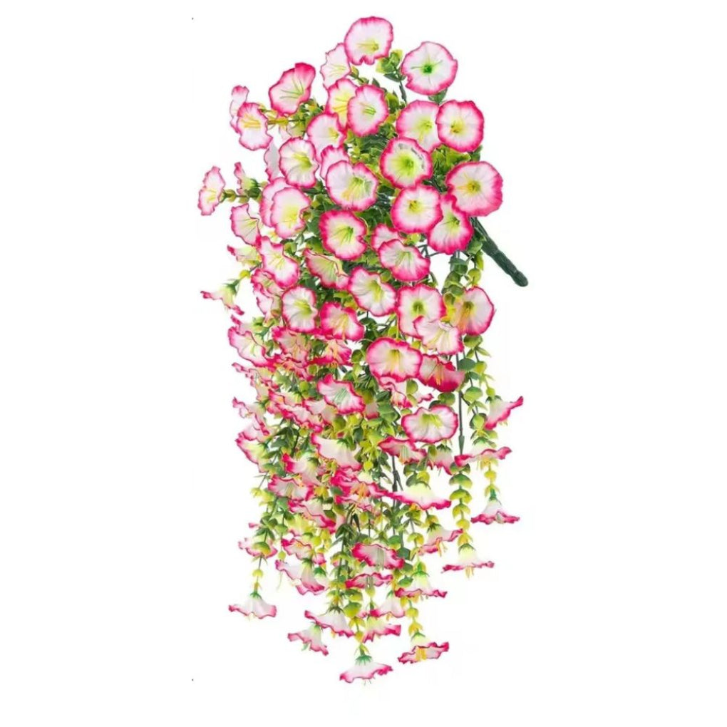 Suspension de fleurs d’ipomée artificielles