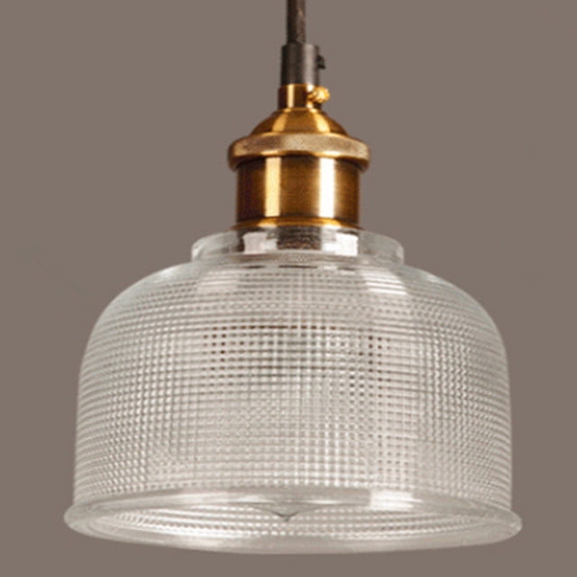 Suspension rétro en verre, design vintage européen
