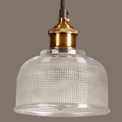 Suspension rétro en verre, design vintage européen