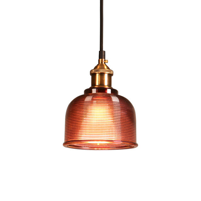 Suspension rétro en verre, design vintage européen