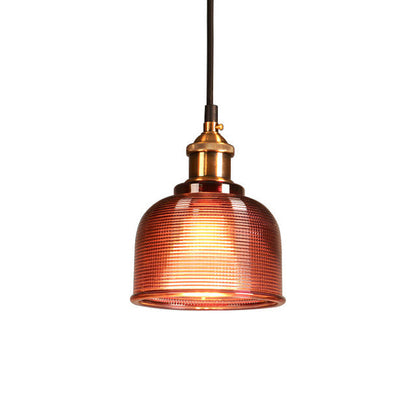Suspension rétro en verre, design vintage européen